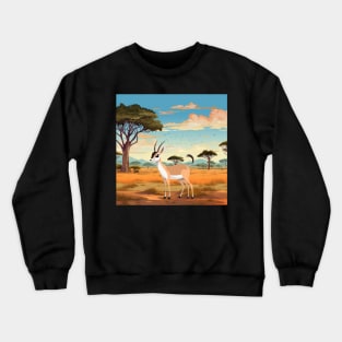 Springbok Against The Backdrop of The Savanna Crewneck Sweatshirt